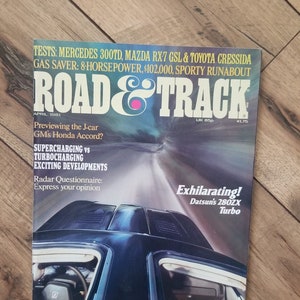 Vintage 1981 April Vol 32 #8 Road & Track Magazine; Mercedes Mazda Toyota GM; Supercharge Turbocharge; Datsun; Automotive; Ephemera