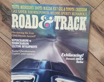 Vintage 1981 April Vol 32 #8 Road & Track Magazine; Mercedes Mazda Toyota GM; Supercharge Turbocharge; Datsun; Automotive; Ephemera