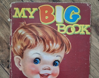 Vintage 1954 "Mi gran libro" de Betty Ren Wright; publicación de Whitman; Libros para niños; Lectura ficticia