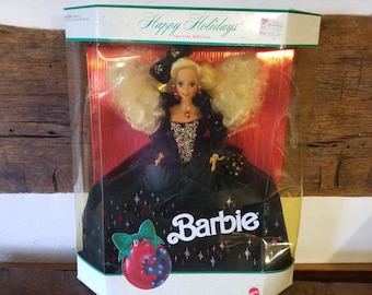 Vintage 1991 Mattel Happy Holidays Barbie; Holidays Series, Special Edition With Picture Frame & Pic; NRFB - NIB #1871