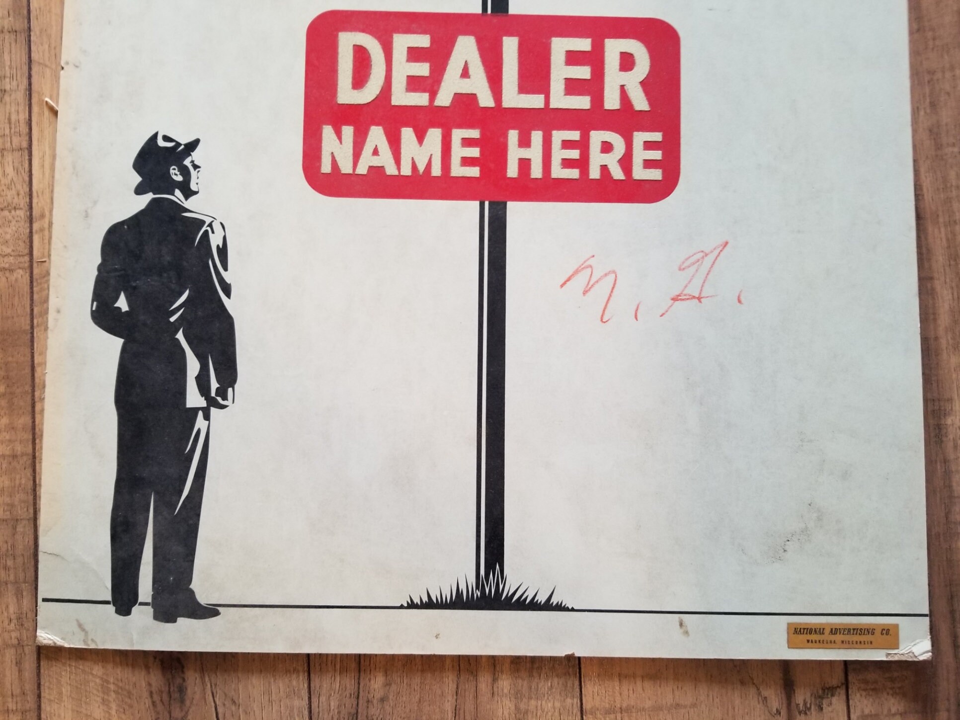 Vintage Martin Senour Paints Dealer Advertising Sign; Business Ads