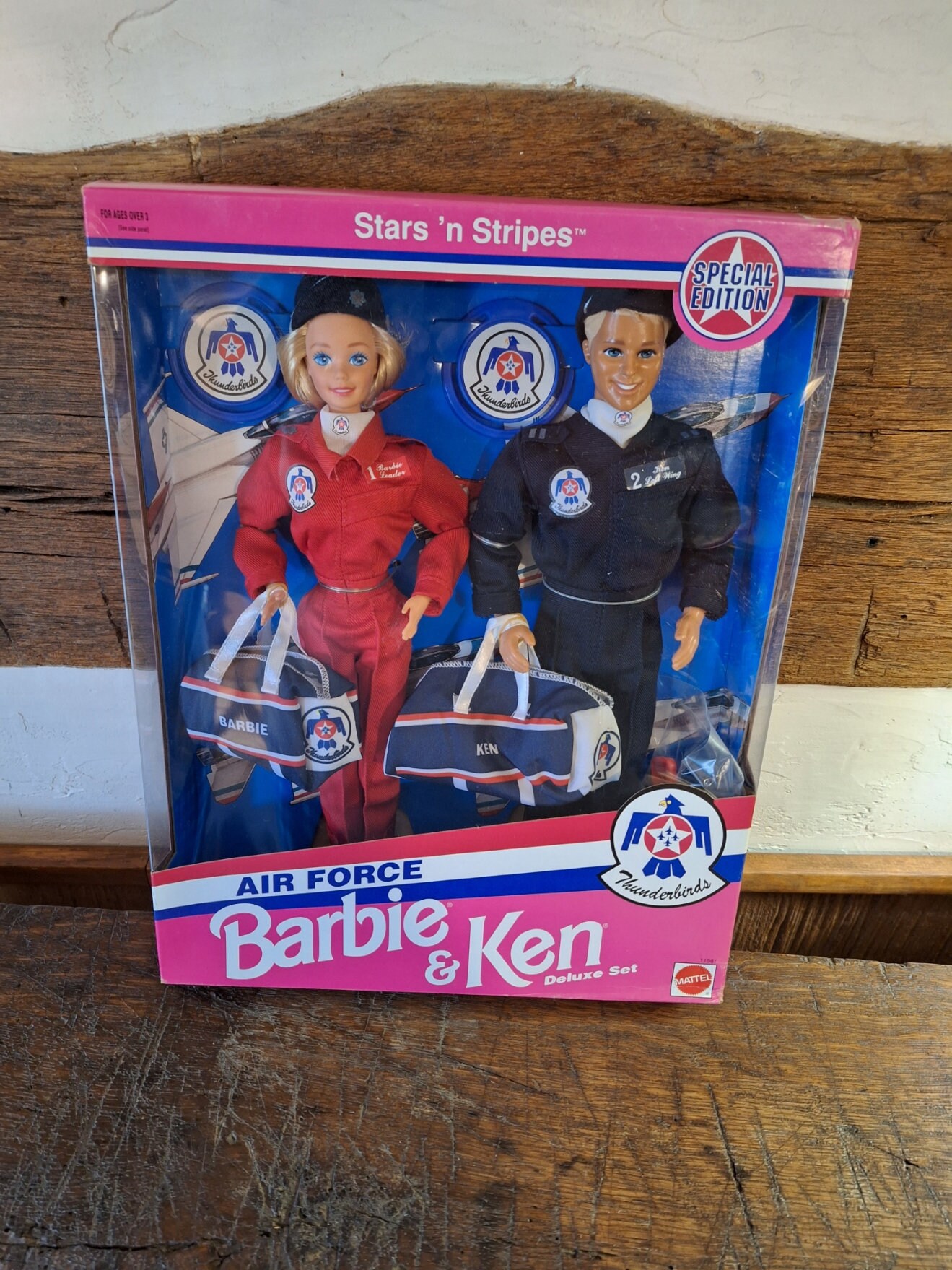 Vintage 1993 Air Force White Barbie & Ken Deluxe Set, 11582, Stars