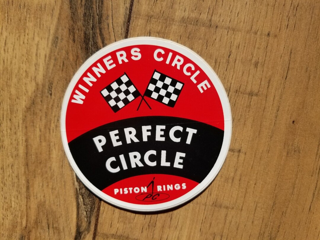 Vintage Perfect Circle Winners Circle Pitson Rings Decal Etsy