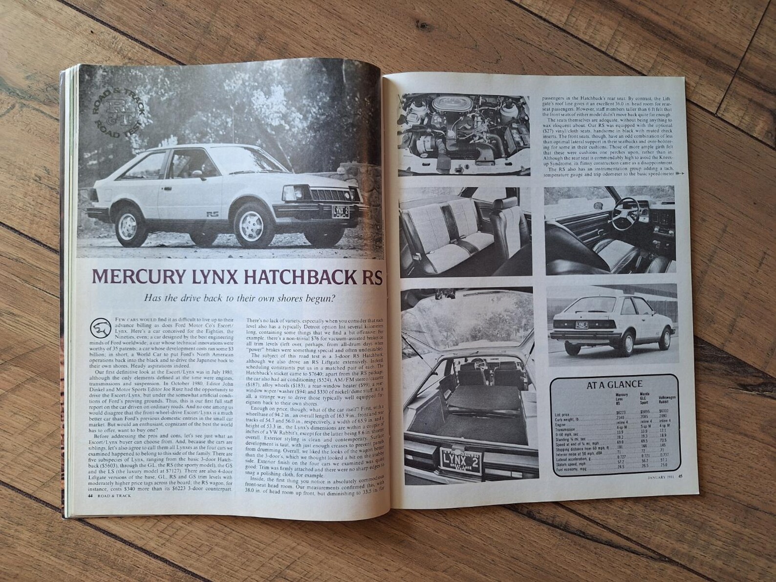 Vintage 1981 Road & Track Magazine, January Issue Grand Prix Pantera ...