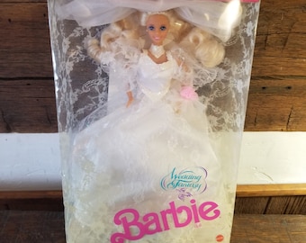 Vintage 1989 Wedding Fantasy Barbie Doll; NIB NRFB; Mattel; Fashion Dolls; Collectible Dolls; Toys and Games; Pretend Play