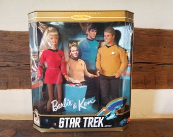 Vintage 1996 Barbie & Ken Star Trek 30th Anniversary Gift Set; New