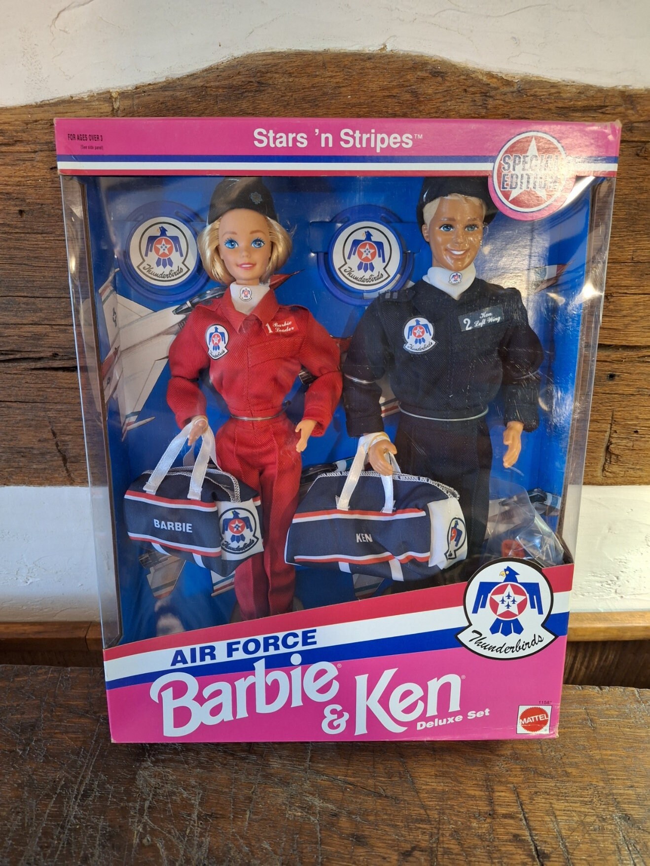 Vintage 1993 Air Force White Barbie & Ken Deluxe Set, 11582, Stars