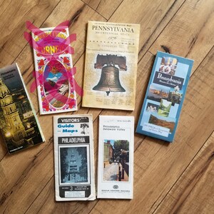 Jahrgang 1960er bis 1990er Jahre PA Philadelphia Maps - Besucherführer - Turnpike Info Guide; Reisen; Fremdenverkehr; Urlaub; Wanddekoration; Ephemera