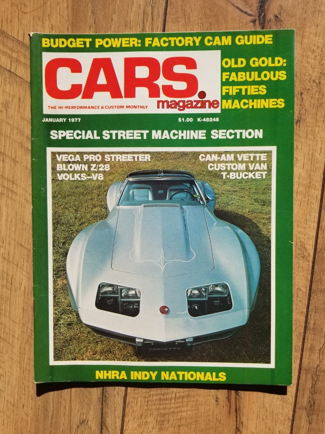 Vintage 1977 Cars Magazine January Issue Racing Street