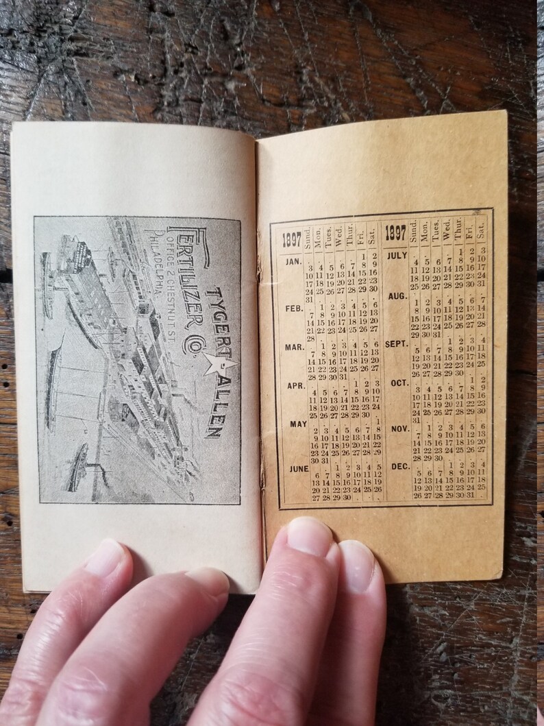 Vintage 1897 The Farmers' Reference Book, The Tygert-Allen Fertilizer Company; Philadelphia; Farming; Phosphate; Potash; Advertise; Ephemera image 7