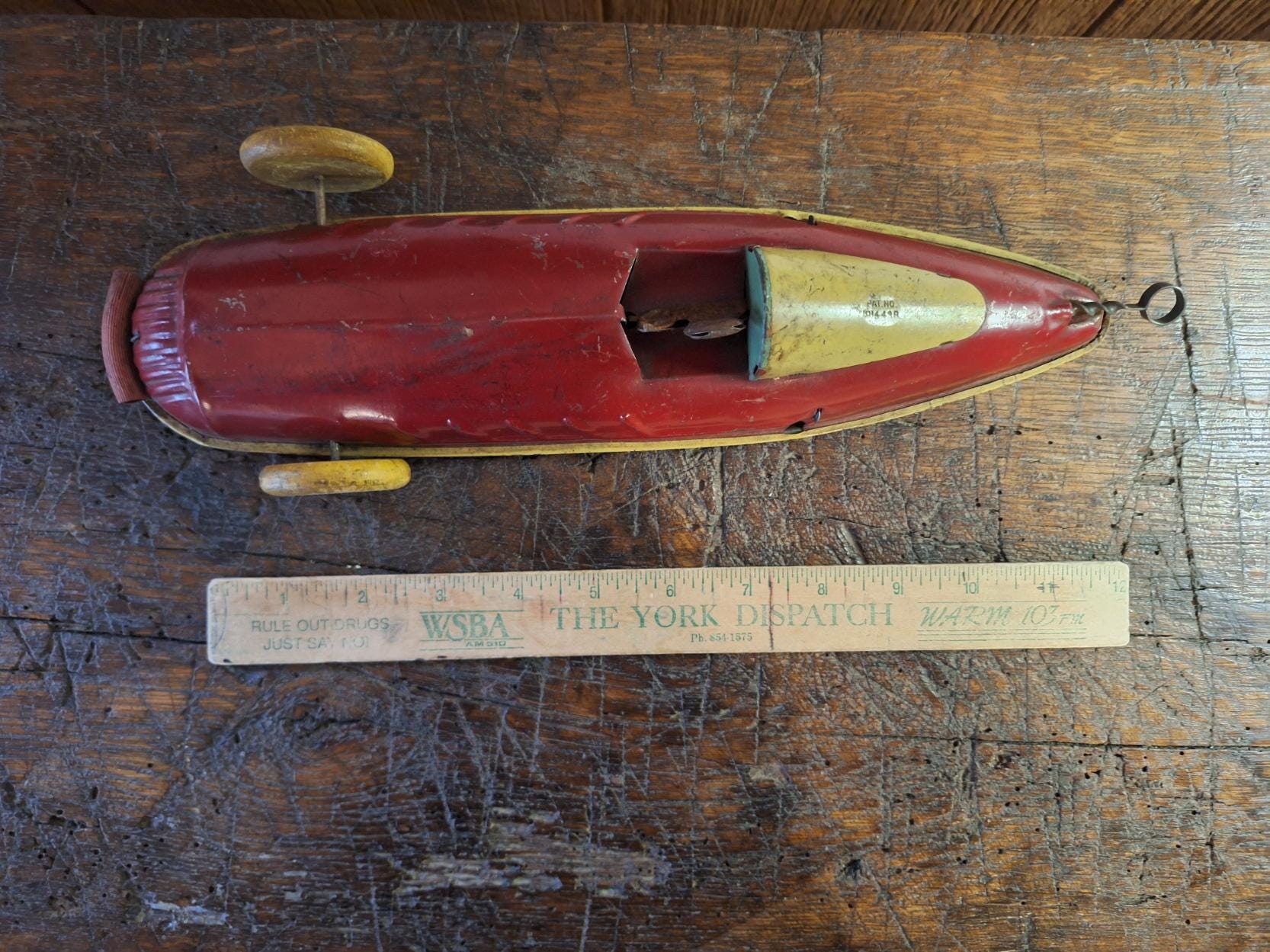 Vintage 1920's Red Jr. Bullet Race Car by Buffalo Toy & Tool Works Tin ...