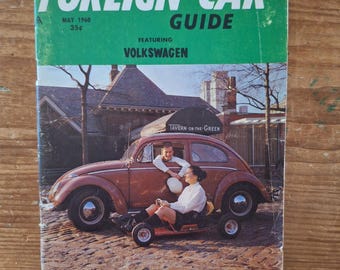Vintage 1960 Foreign Car Guide Featuring Volkswagen, May Issue; VW