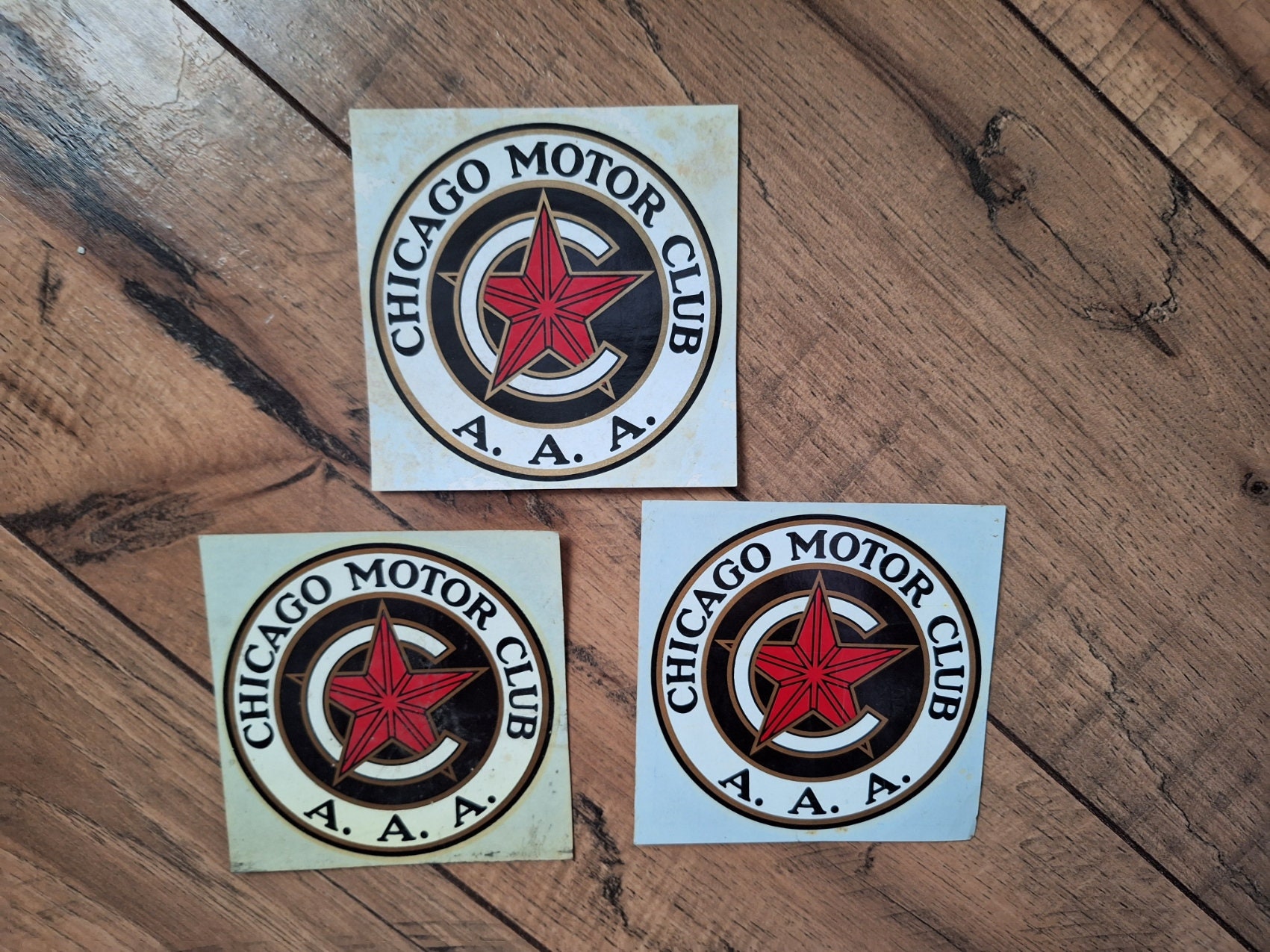 Vintage Chicago Motor Club Sticker Decal; Automobile Clubs; 3 