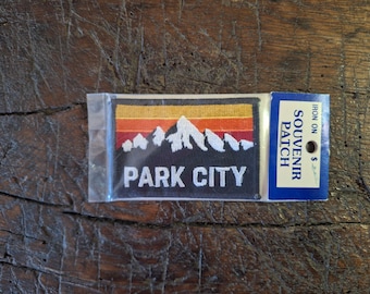 Vintage 1980s Park City Utah Resorts Ski Patch Skiing and Snowboarding Iron On Souvenir - UNUSED