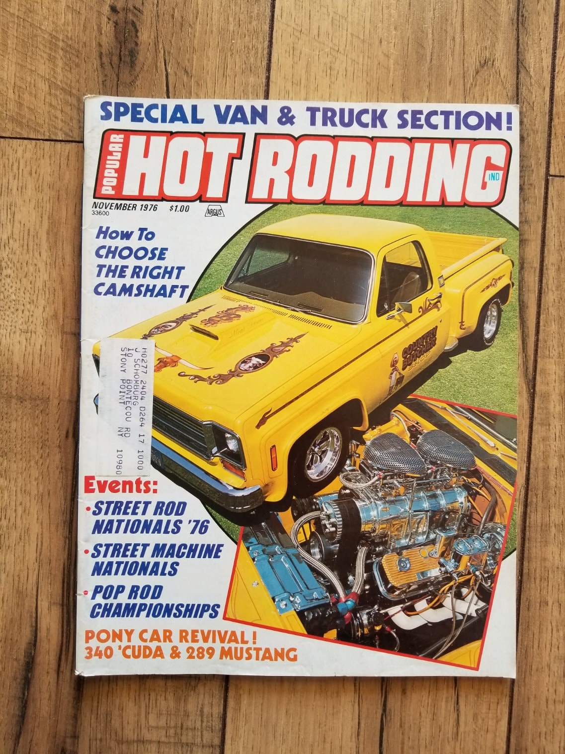 【Hot Rod】　ヴィンテージマガジン　1970年代 Vintage 1976 Popular Hot Rodding Magazine, November Issue; Van and