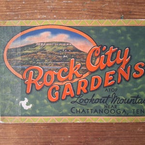 Vintage 1934 Rock City Gardens Auf dem Aussichtsberg Chattanooga, Tennessee, Souvenir Booklet
