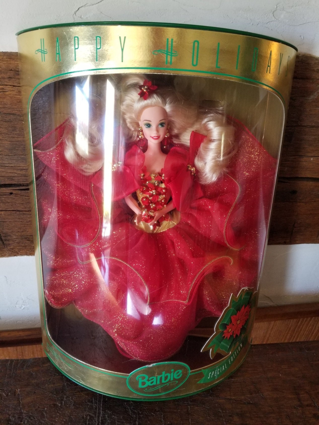 1993 HAPPY HOLIDAYS BARBIE - SPECIAL EDITION - #10824 - MATTEL - *PLUS