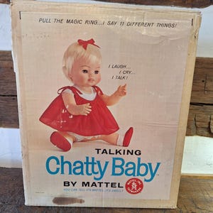 Vintage 1960s Mattel Chatty Baby - NUR in Originalkartons
