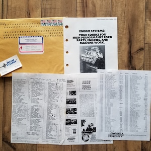 Vintage 1989 Engine Systems&#39; Automotive Parts Catalog; High Performance; Parts, Engines, Machine Work; Crank and Rod Kits; Racing Ephemera