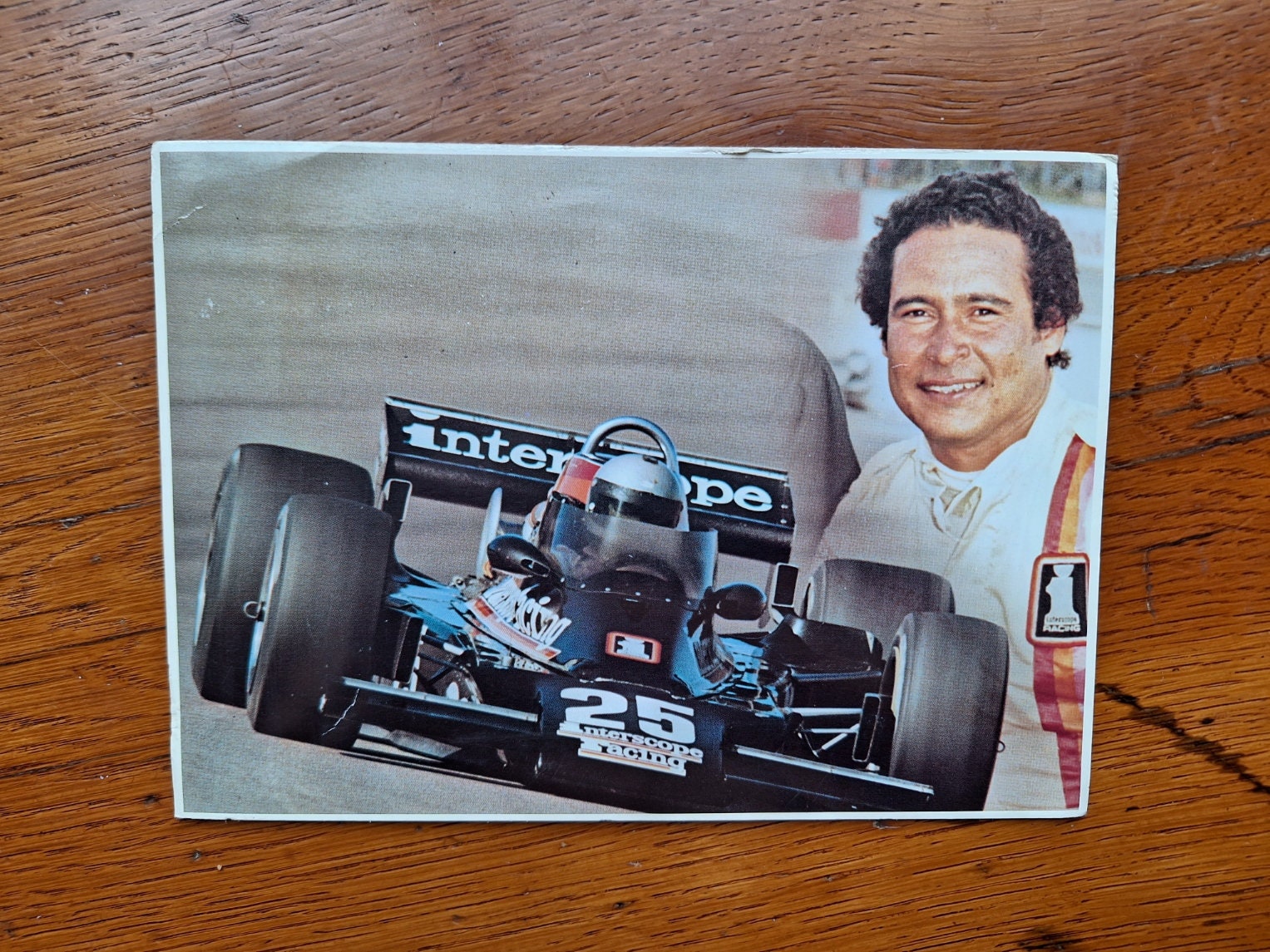Vintage 1978 Danny Ongais Autographed Post Card; Indy 500; Rookie