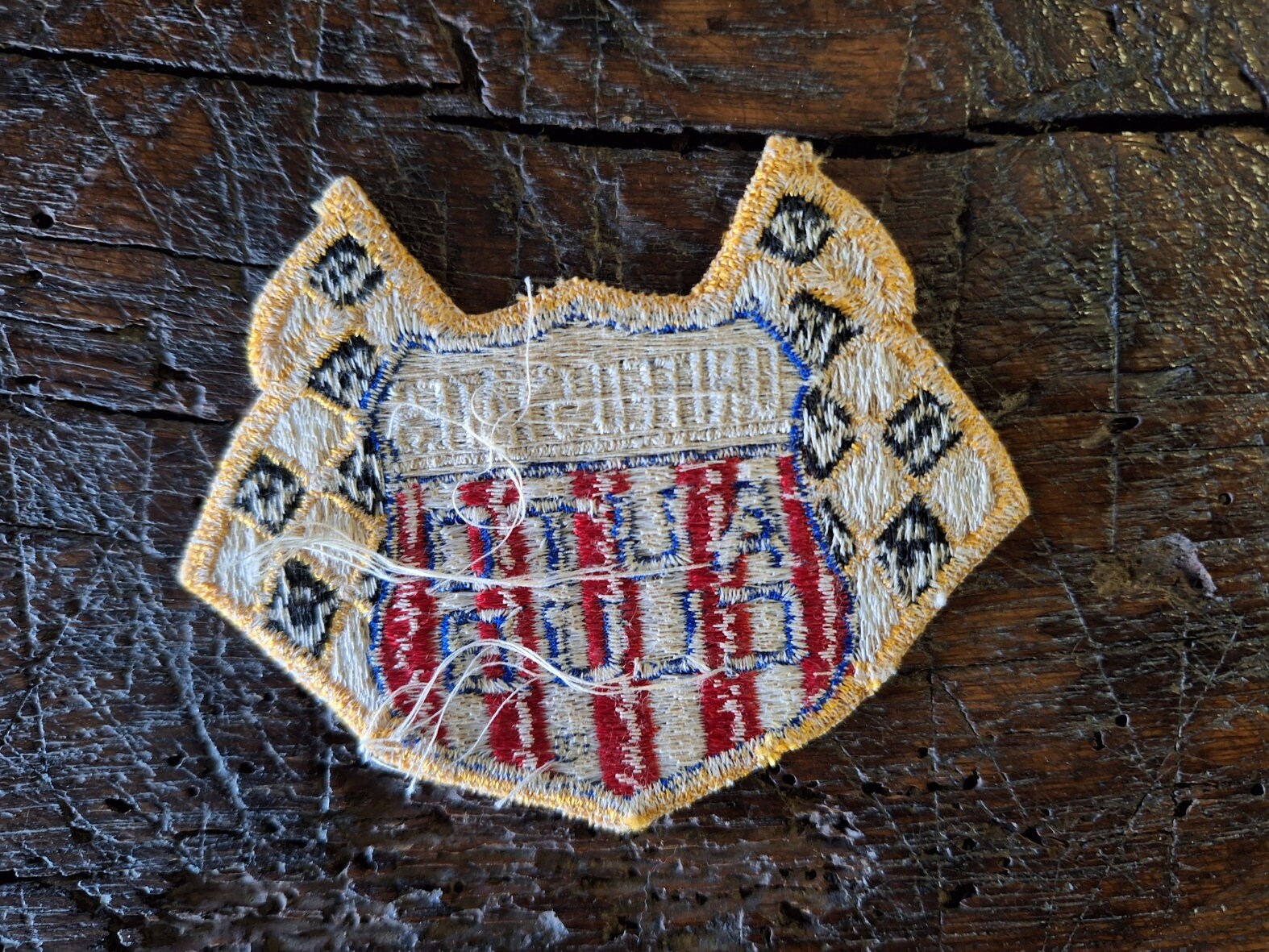 Vintage 1960s to 1970s United States Auto Club Cloth Embroidered Patch ...