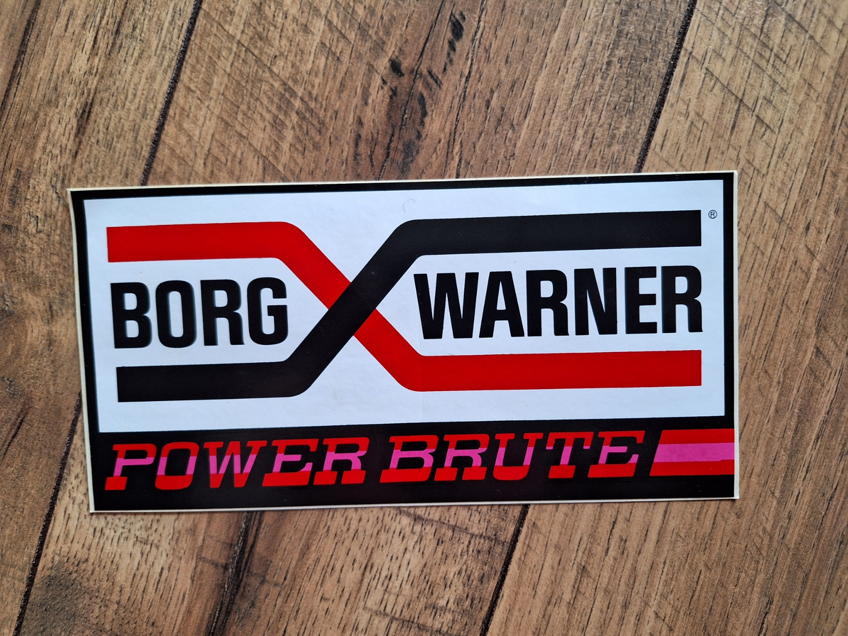 Vintage Borg Warner Power Brute Sticker Decal Auto Parts Car Repair Racing  Motorsports Sports Collectibles Advertisements 