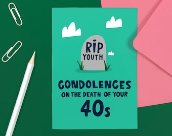 Carte d'anniversaire de condoléances - drôle - humour - 50e anniversaire - années 50