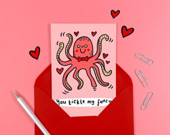 Octopus Pun Card - Squid - Funny - Valentines - Anniversary - Love - Boyfriend - Girlfriend - Cute