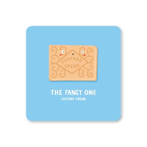 Custard Cream Biscuit Coaster - Gift - Cute - Fancy - Sweets