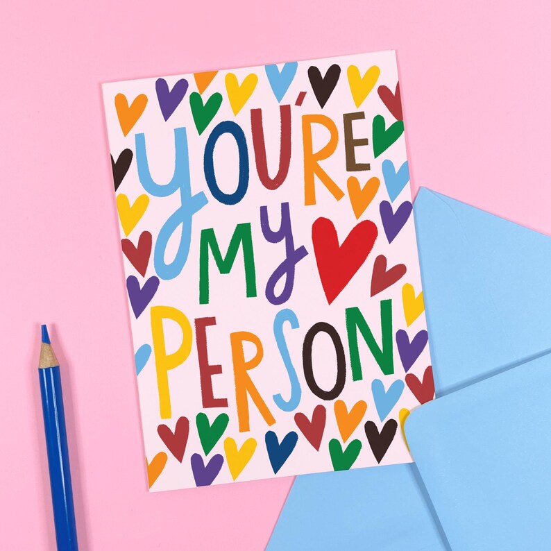 Carte Vous êtes ma personne - amour - Saint-Valentin - anniversaire - jeu de mots - mignon - petit ami - petite amie - ami - remerciement image 3