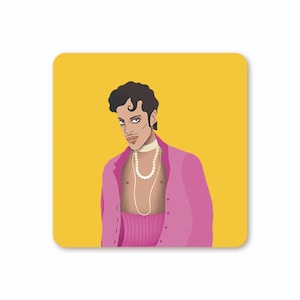 Prince Coaster - Funny - Gift - Celebrity - Present - Music - Celeb