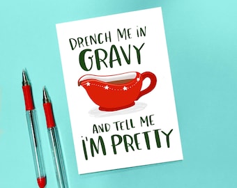 Gravy Christmas Card - Funny - Northern - Humour - Pretty - Festive