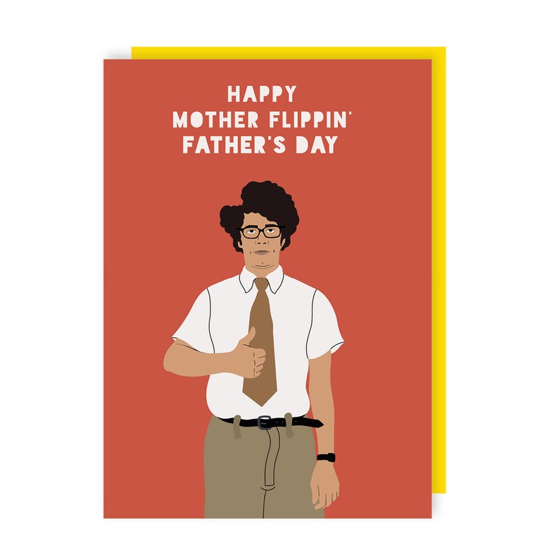 Carte de fête des pères mousse - papa - humour - drôle - foule informatique - comédien - célébrité - télévision image 1