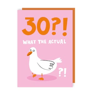 Carte 30e anniversaire What the Duck - Drôle - Humour - Années 30 - Âge - Mignon - Jeu de mots - wtf - Blague - Effronté
