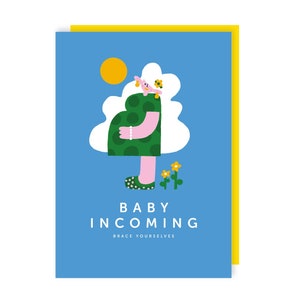 Carte de visite pour bébé - Amusante - Humour - Grossesse - Attends - Félicitations - Félicitations - Nouveaux parents
