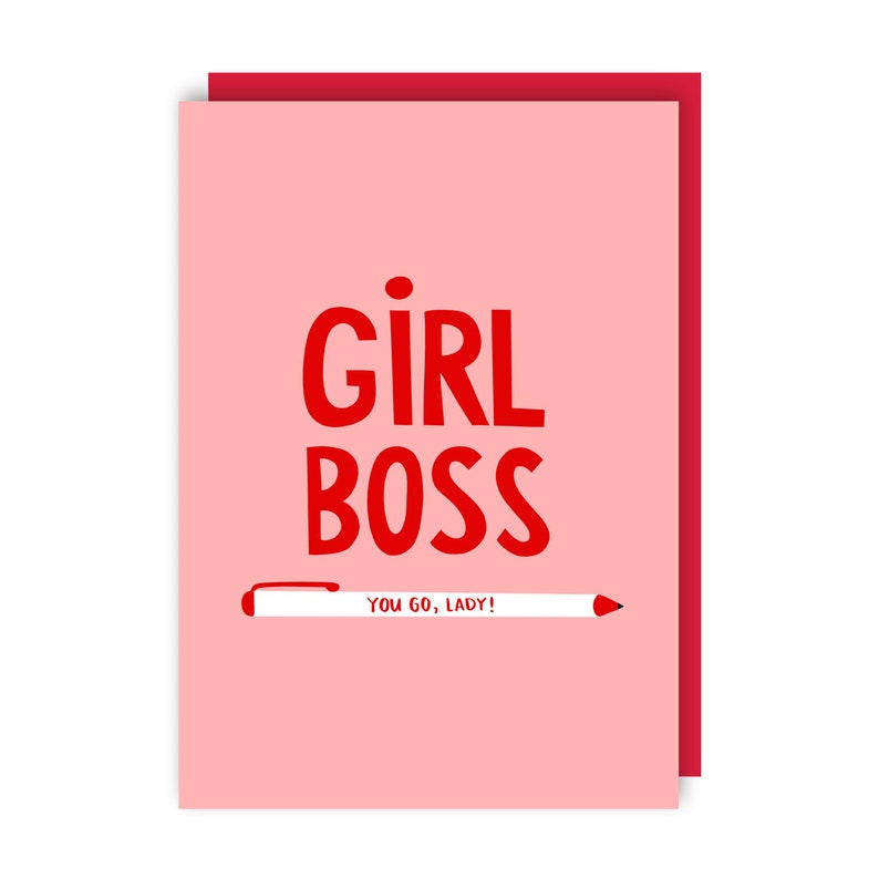 Carte Girl Boss - Cool - Woman Boss - Autonomisation - Bravo - Féminisme - Humour - Drôle - Nouveau travail - Félicitations image 3