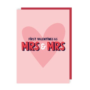 Première carte de Saint-Valentin pour Mme et Mme - Amour - Saint-Valentin - Épouse - Mignonne - Marié - Gay - Lesbienne - LGBTQ