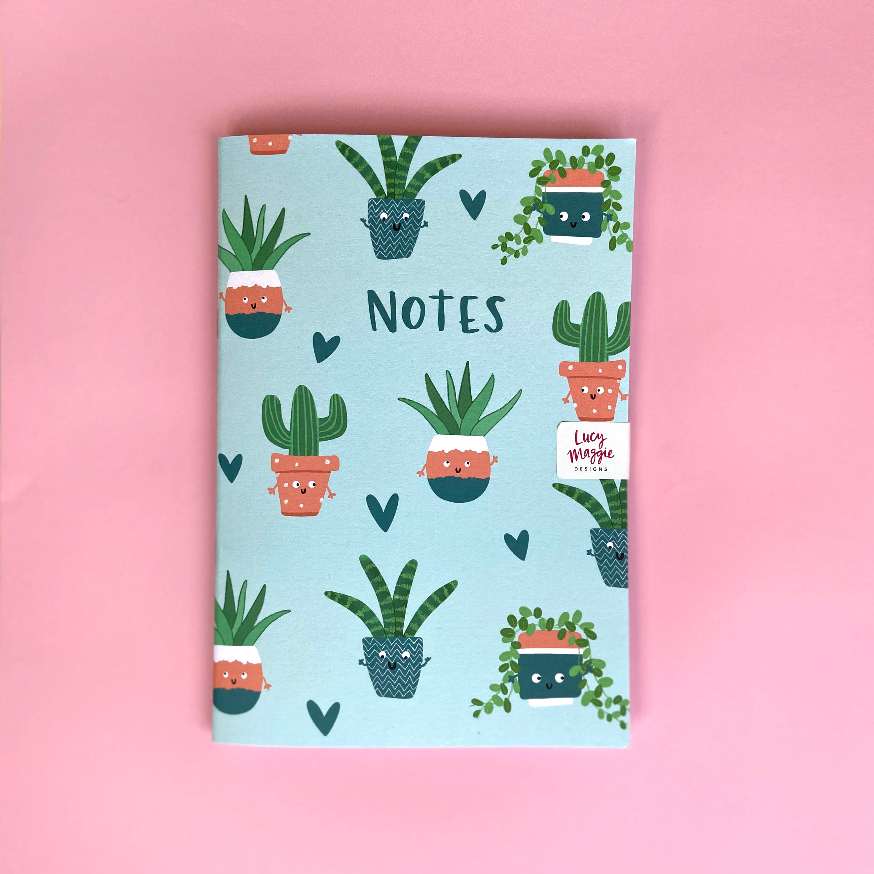 Plant Notebook Set Notepad Cactus Succulent Stationery Etsy