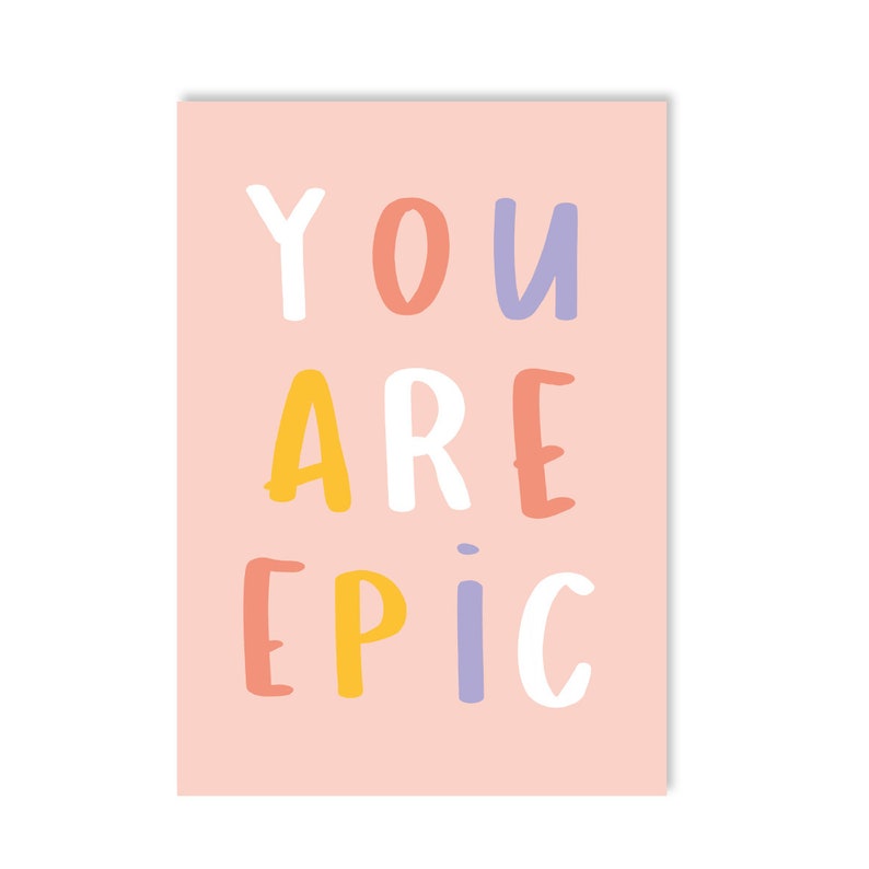 Motivational Thinking of You Positive You Are Epic Inspirational Postcard