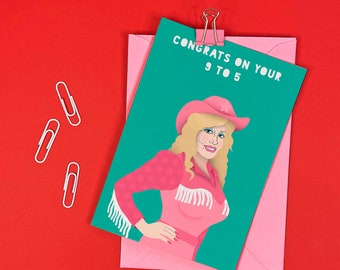 Dolly Parton Card - congratulations - pride - gay icon - new job - Funny - Cheeky - Celebrity - Famous - Singer