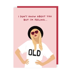 Carte d'anniversaire Taylor Swift - ancienne - 22 - rouge - époques - tournée - Swifty - célébrité - musique - illustration image 2
