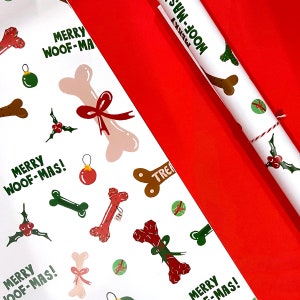 Woofmas Gift Wrap - Wrapping Paper - Present - Christmas - Cute - Dogs - Festive