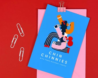 Carte Tinnies d'anniversaire - fête - mignonne - illustration - drôle - humour - coquine - amour - meilleure amie - ami - alcool - ivre