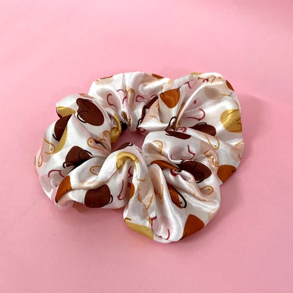 Boob Scrunchie Breasts Tits Female Empowerment Hair Accessory Bobble Tie  Illustrated Fashion Boutique Feminism 