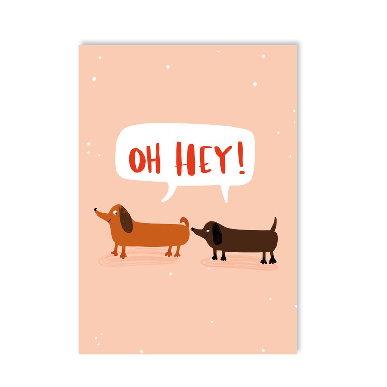 Sausage Dog Inspirational Postcard Motivational Positive Etsy