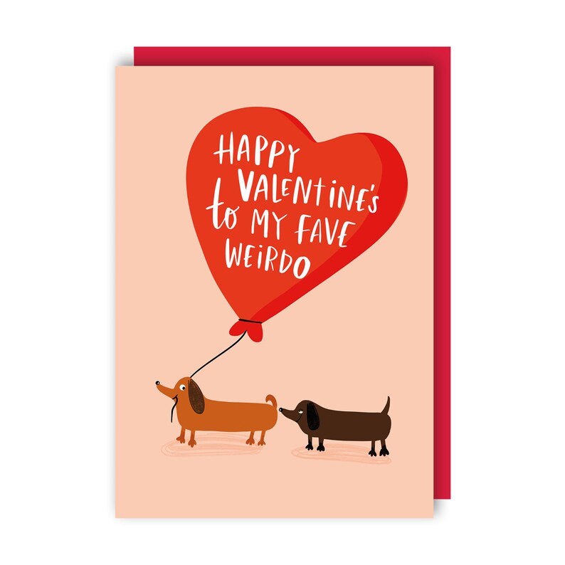 Carte préférée de chien saucisse bizarre - drôle - Saint Valentin - anniversaire - amour - humour - petit ami - petite amie - jeu de mots - Teckel image 2