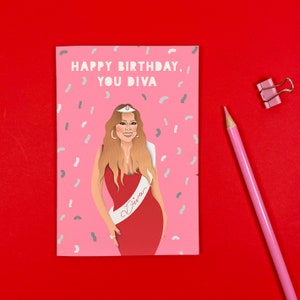 Carte Mariah Carey - Félicitations - Fierté - Icône gay - Anniversaire - Drôle - Coquine - Célébrité - Célèbre - Chanteur - Diva image 1