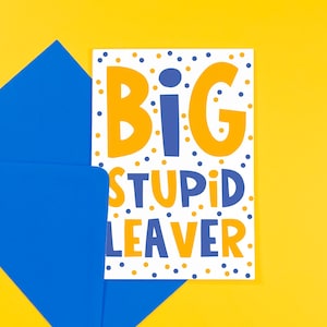 Grande carte stupide de départ - Au revoir - Félicitations - Vous partez - Au revoir - Illustrations - Drôle - Humour - Typographie - Nouvel emploi