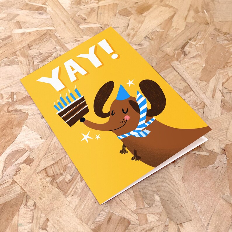 Funny Dachshund Birthday Card: Sausage Dog Party - Etsy Australia