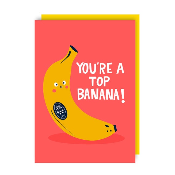 Venture nederdel mangfoldighed Top Banana Card Cute Valentines Appreciation Fruit - Etsy